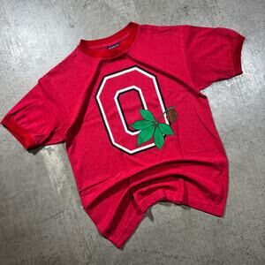 Y2K Ohio State Buckeyes Logo T-Shirt Red XS